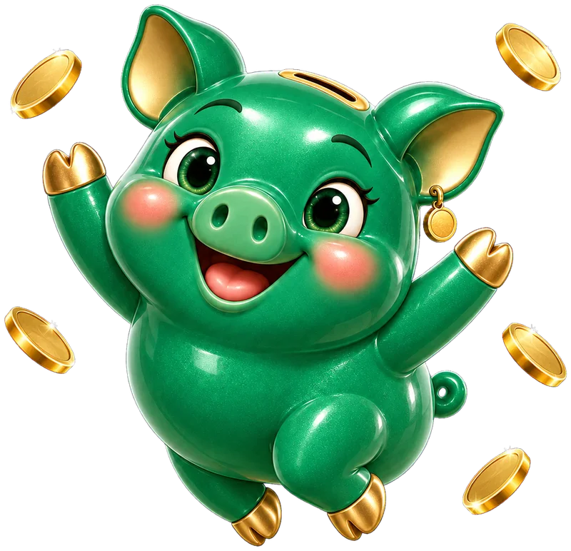 Mascot Vi ăn mừng tiền hoàn