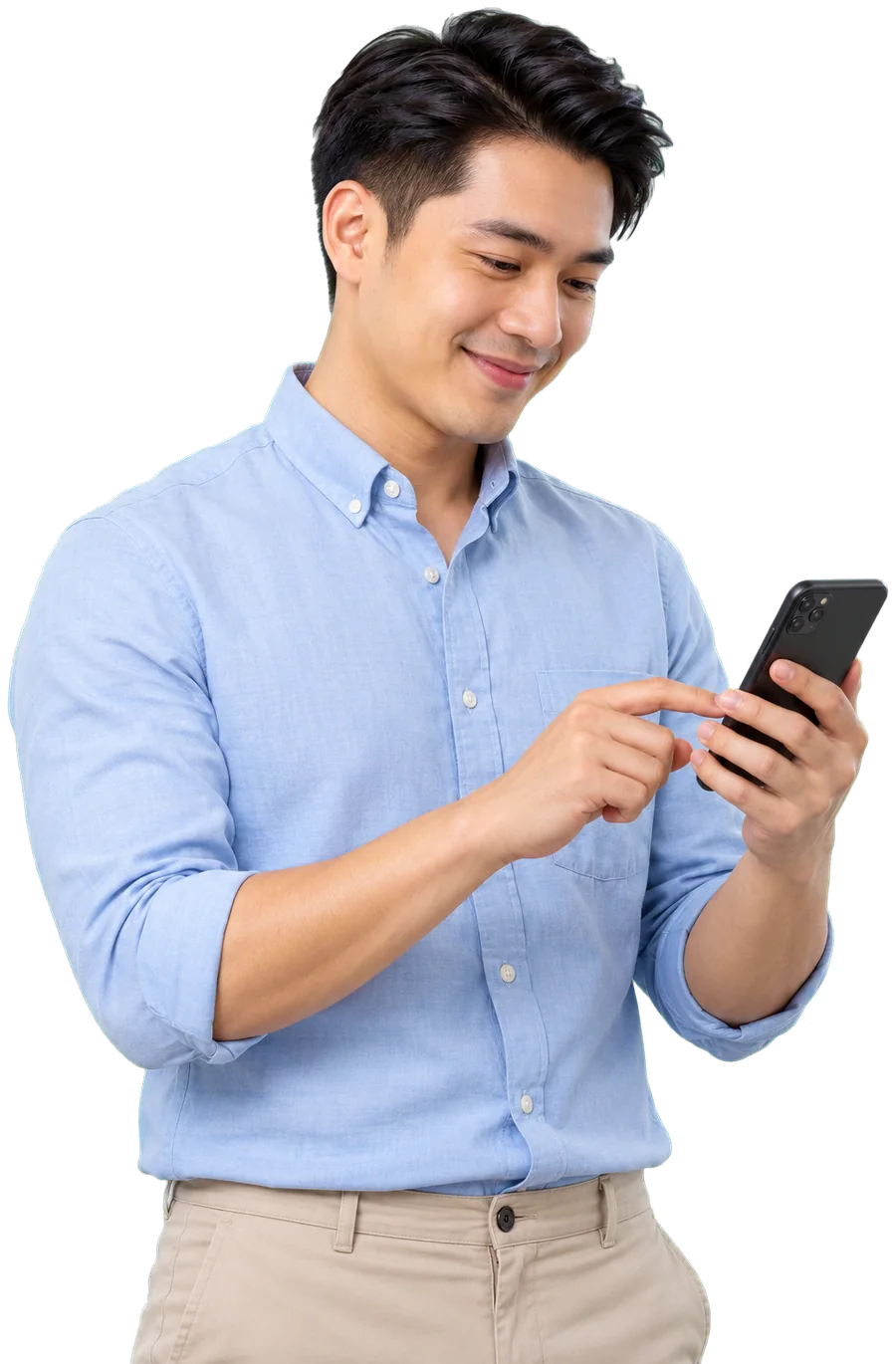 Khách xác nhận chuyển khoản trong app ngân hàng